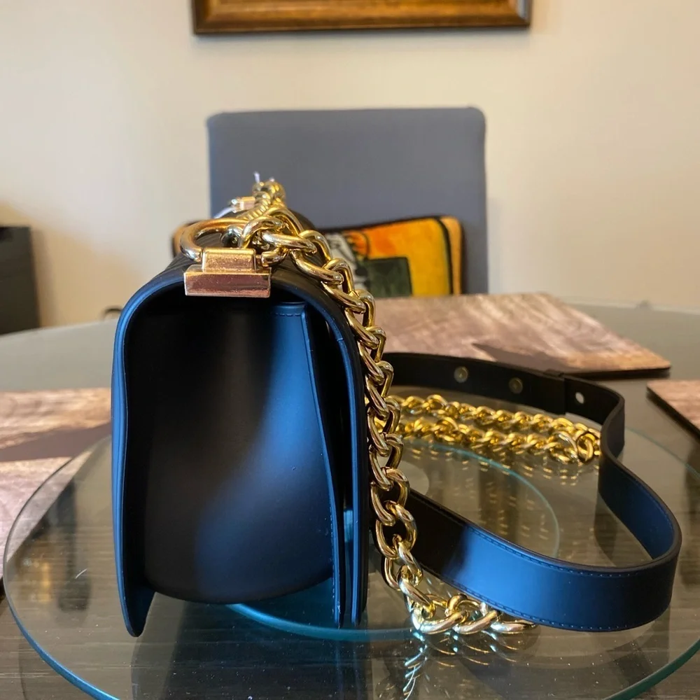 Chic Black and Gold Crossbody Bag